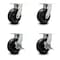 Service Caster 8 Inch Extra Heavy Duty Phenolic Wheel Swivel Caster Set with 2 Brakes, 4PK SCC-KP92S830-PHR-2-SLB-2 - alternate 3